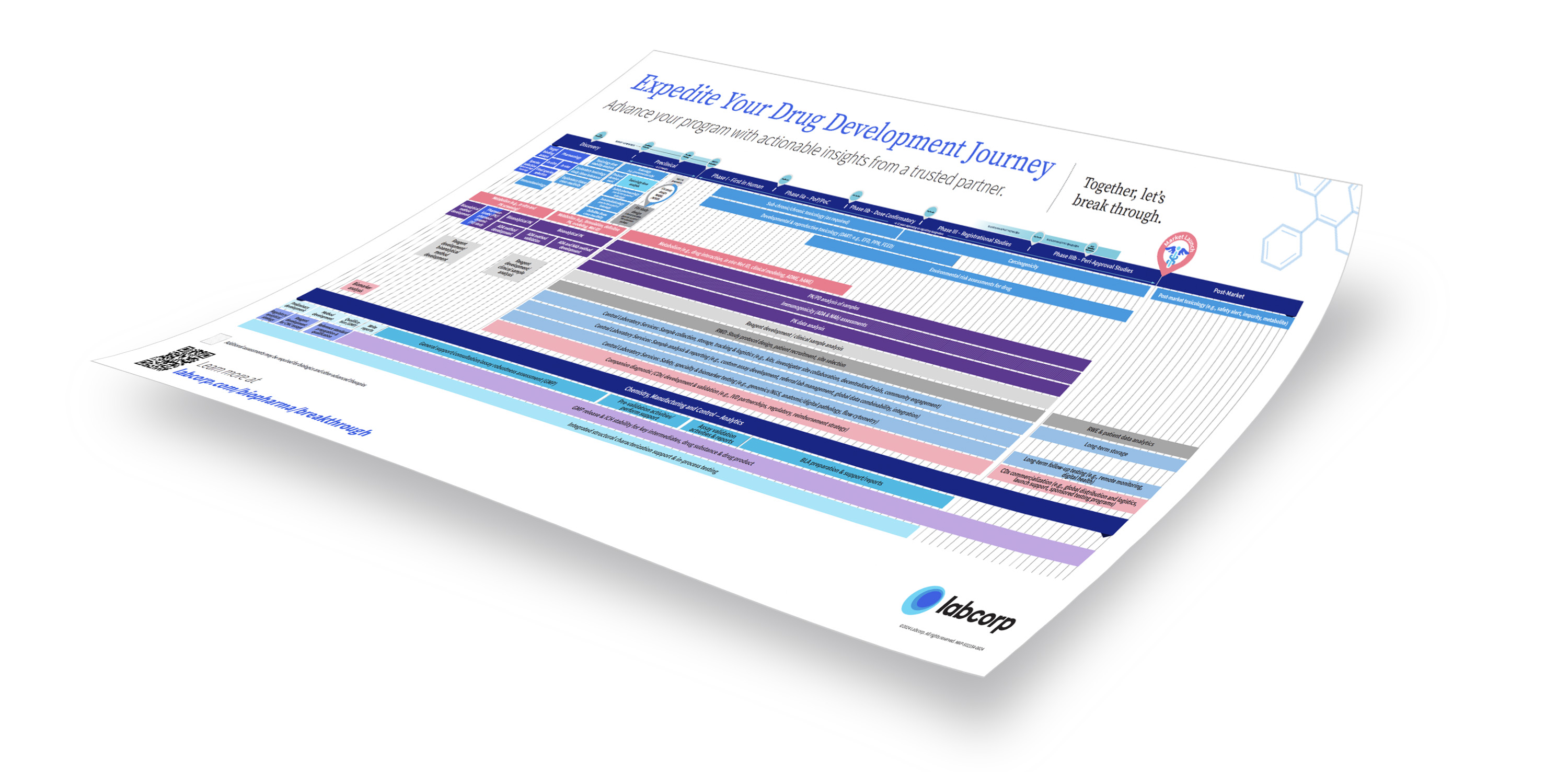 Image of a paper with our drug development journey map on it.