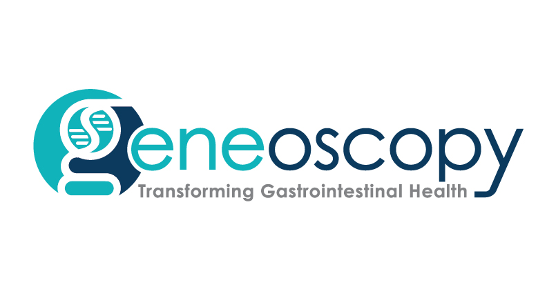 Print geneoscopy logo with "Transforming Gastrointestional health" Tagline