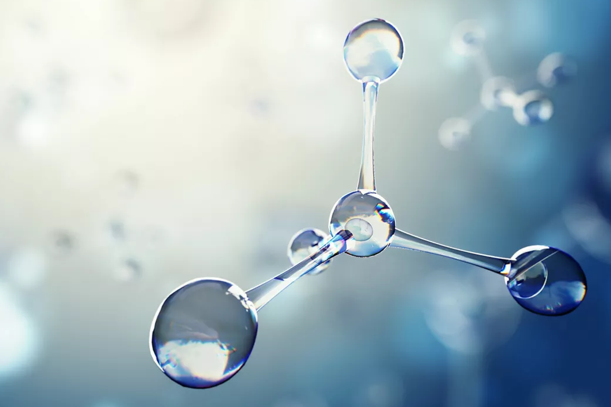 Imagen microscópica de una molécula